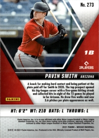 Pavin Smith - Panini Mosaic Base Set 2021, Nr. 273 – Rookie Card