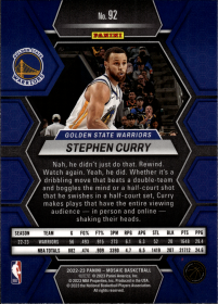 Stephen Curry - Panini Mosaic Base Set 2022-23, Nr. 92