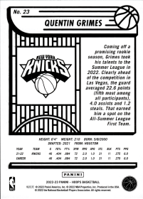 Quentin Grimes - Panini Hoops Base Set 2022-23, Nr. 23