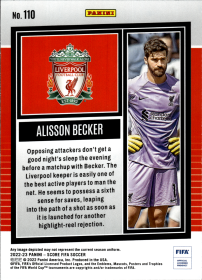 Alisson Becker - Panini Score FIFA Base Set 2022-23, Nr. 110