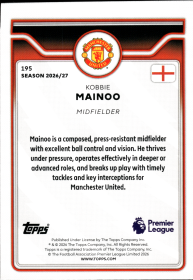 Kobbie Mainoo - Topps Flagship Premier League Base Set 2026-27, Nr. 195