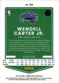 Wendell Carter Jr. - Panini Donruss Optic Base Set 2021-22, Nr. 24