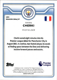 Rayan Cherki - Topps Flagship Premier League Base Set 2026-27, Nr. 184
