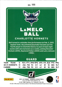 LaMelo Ball - Panini Donruss Base Set 2021-22, Nr. 111