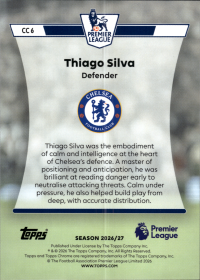 Thiago Silva - Topps Flagship Premier League Chrome Classics 2026-27, Nr. CC 6 – Insert