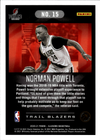 Norman Powell - Panini Illusions Base Set 2020-21, Nr. 15