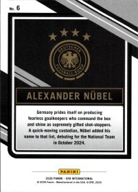 Alexander Nübel - Panini DFB International Base Set 2026, Nr. 6