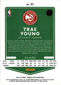 Trae Young - Panini Donruss Optic Base Set 2021-22, Nr. 51