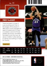 Fred VanVleet - Panini Contenders Season Ticket 2021-22, Nr. 11