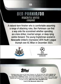Ben Parkinson - Topps UEFA Club Competitions Base Set 2025-26, Nr. 125 – Rookie Card