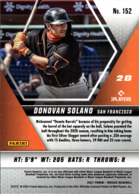 Donovan Solano - Panini Mosaic Base Set 2021, Nr. 152