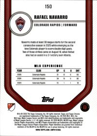 Rafael Navarro - Topps Chrome MLS Base Set 2026, Nr. 150