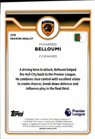 Mohamed Belloumi - Topps Flagship Premier League Base Set 2026-27, Nr. 298 – Rookie Card