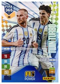 Alexis Mac Allister / Julián Álvarez - Panini Adrenalyn XL FIFA 365 Twin Turbo 2026-27, Nr. 308 – Insert