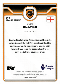 Cody Drameh - Topps Flagship Premier League Base Set 2026-27, Nr. 292