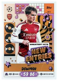 Max Dowman - Topps Match Attax UEFA Club Competitions New Entries 2026-27, Nr. GH 5