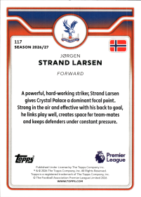Jørgen Strand Larsen - Topps Flagship Premier League Base Set 2026-27, Nr. 117