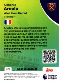 Alphonse Areola - Topps Match Attax Premier League Base Set 2025-26, Nr. 272
