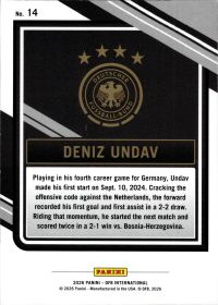 Deniz Undav - Panini DFB International Base Set 2026, Nr. 14