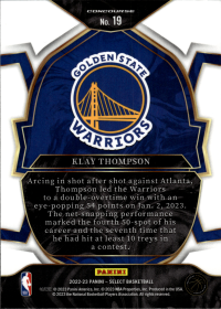 Klay Thompson - Panini Select Concourse 2022-23, Nr. 19