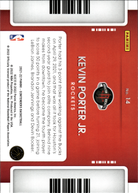 Kevin Porter Jr - Panini Contenders Game Night Ticket 2021-22, Nr. 14