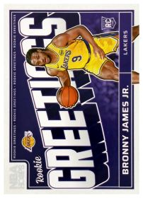 Bronny James Jr. - Panini Hoops Rookie Greetings 2024-25, Nr. 6 – Rookie Card