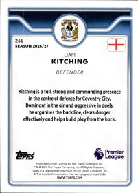 Liam Kitching - Topps Flagship Premier League Base Set 2026-27, Nr. 261 – Rookie Card