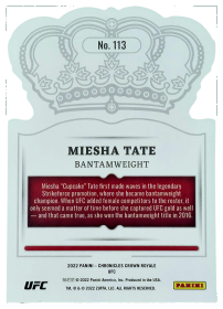 Miesha Tate - Panini Chronicles UFC Crown Royale 2022, Nr. 113 – Bronze