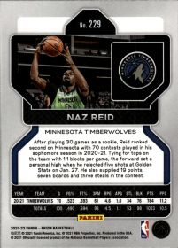 Naz Reid - Panini Prizm Base Set 2021-22, Nr. 229