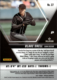 Blake Snell - Panini Mosaic Base Set 2021, Nr. 37