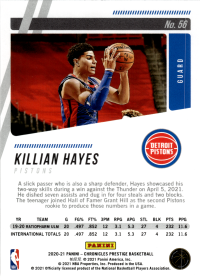 Killian Hayes - Panini Chronicles Prestige 2020-21, Nr. 56