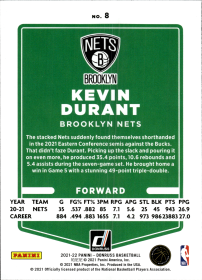 Kevin Durant - Panini Donruss Base Set 2021-22, Nr. 8