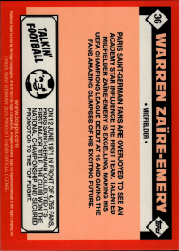 Warren Zaïre-Emery - Topps Paris Saint-Germain Official Team Set 2023-24, Nr. 36