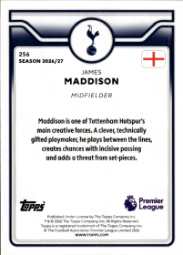 James Maddison - Topps Flagship Premier League Base Set 2026-27, Nr. 256
