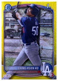 Ching-Hsien Ko - Topps Bowman Chrome Prospects 2025, Nr. BCP-224 – Nummeriert, Yellow Mojo Refractor