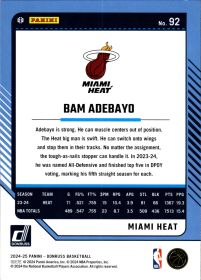 Bam Adebayo - Panini Donruss Base Set 2024-25, Nr. 92
