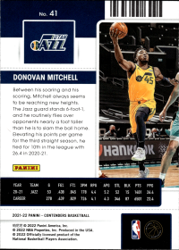 Donovan Mitchell - Panini Contenders Season Ticket 2021-22, Nr. 41