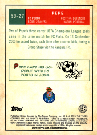 Pepe - Topps Chrome UEFA Club Competitions 1959 Topps 2022-23, Nr. 59-27