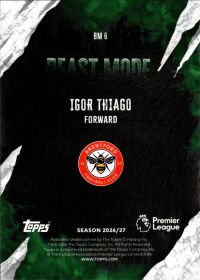Igor Thiago - Topps Flagship Premier League Beast Mode 2026-27, Nr. BM 6 – Insert