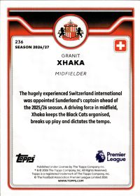 Granit Xhaka - Topps Flagship Premier League Base Set 2026-27, Nr. 236