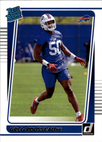 Greg Rousseau - Panini Donruss Base Set 2021, Nr. 344 – Rookie Card