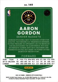 Aaron Gordon - Panini Donruss Optic Base Set 2021-22, Nr. 140