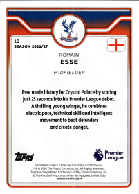 Romain Esse - Topps Flagship Premier League Future Stars 2026-27, Nr. 10