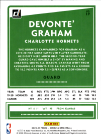Devonte' Graham - Panini Donruss Base Set 2020-21, Nr. 19