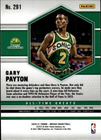 Gary Payton - Panini Mosaic All-Time Greats 2020-21, Nr. 291 – Insert