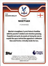 Eddie Nketiah - Topps Flagship Premier League Base Set 2026-27, Nr. 116