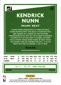 Kendrick Nunn - Panini Donruss Base Set 2020-21, Nr. 175