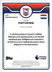 Azor Matusiwa - Topps Flagship Premier League Base Set 2026-27, Nr. 279