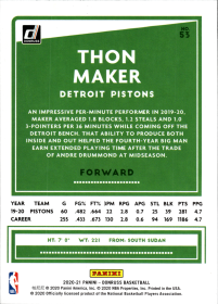 Thon Maker - Panini Donruss Base Set 2020-21, Nr. 53