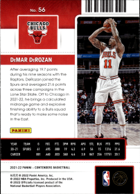 DeMar DeRozan - Panini Contenders Season Ticket 2021-22, Nr. 56
